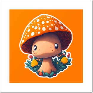 Kawaii mushroom is my best friend, I love it V2 Posters and Art